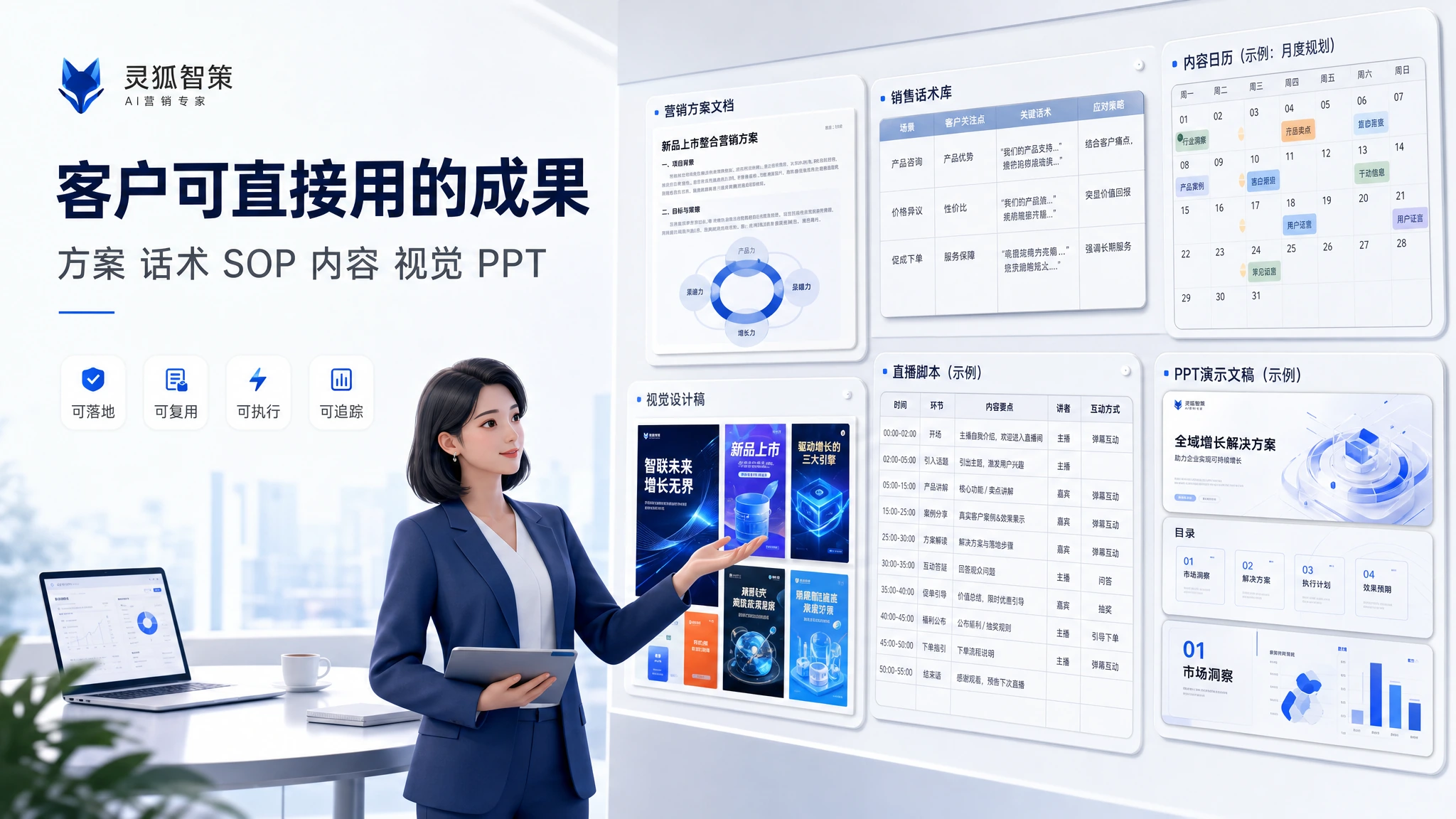 灵狐智策客户可直接使用的成果